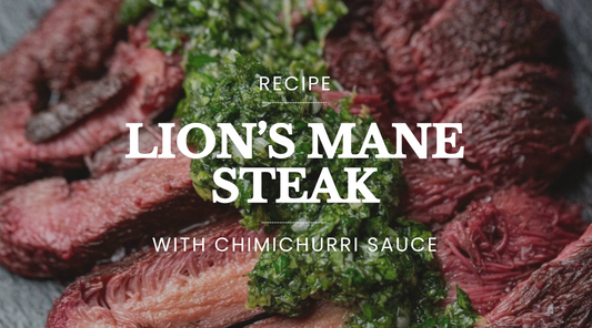 Recipe for Lion's Mane steak with chimichurri sauce for vegans
