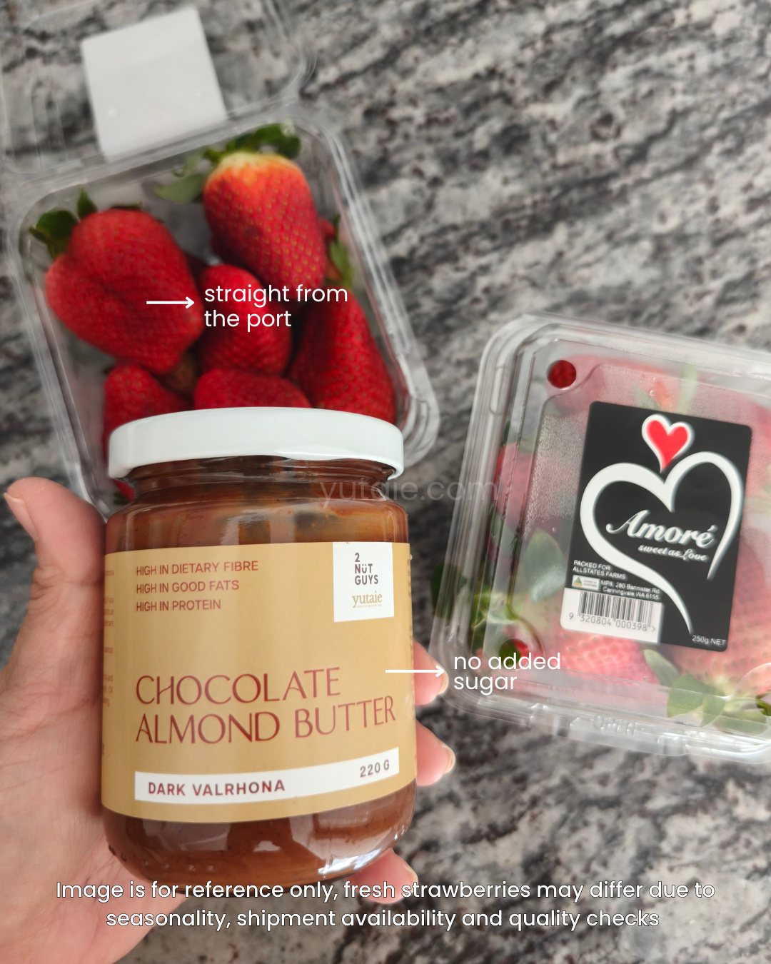 Fresh Strawberries and Dark Chocolate Nut Butter Bundle