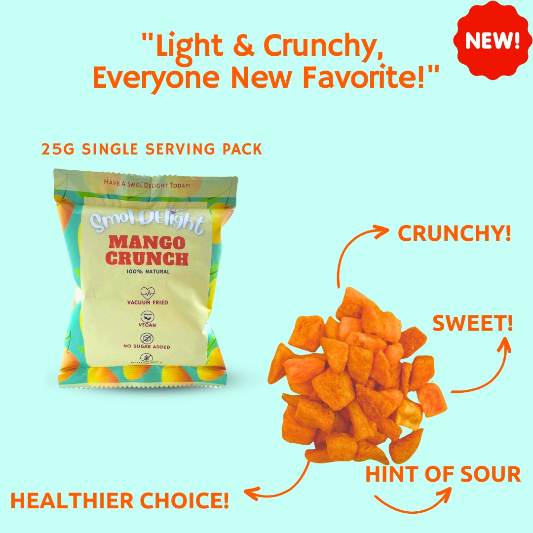 Vacuum fried mango snacks from Indonesia, Halal, available at yu taie