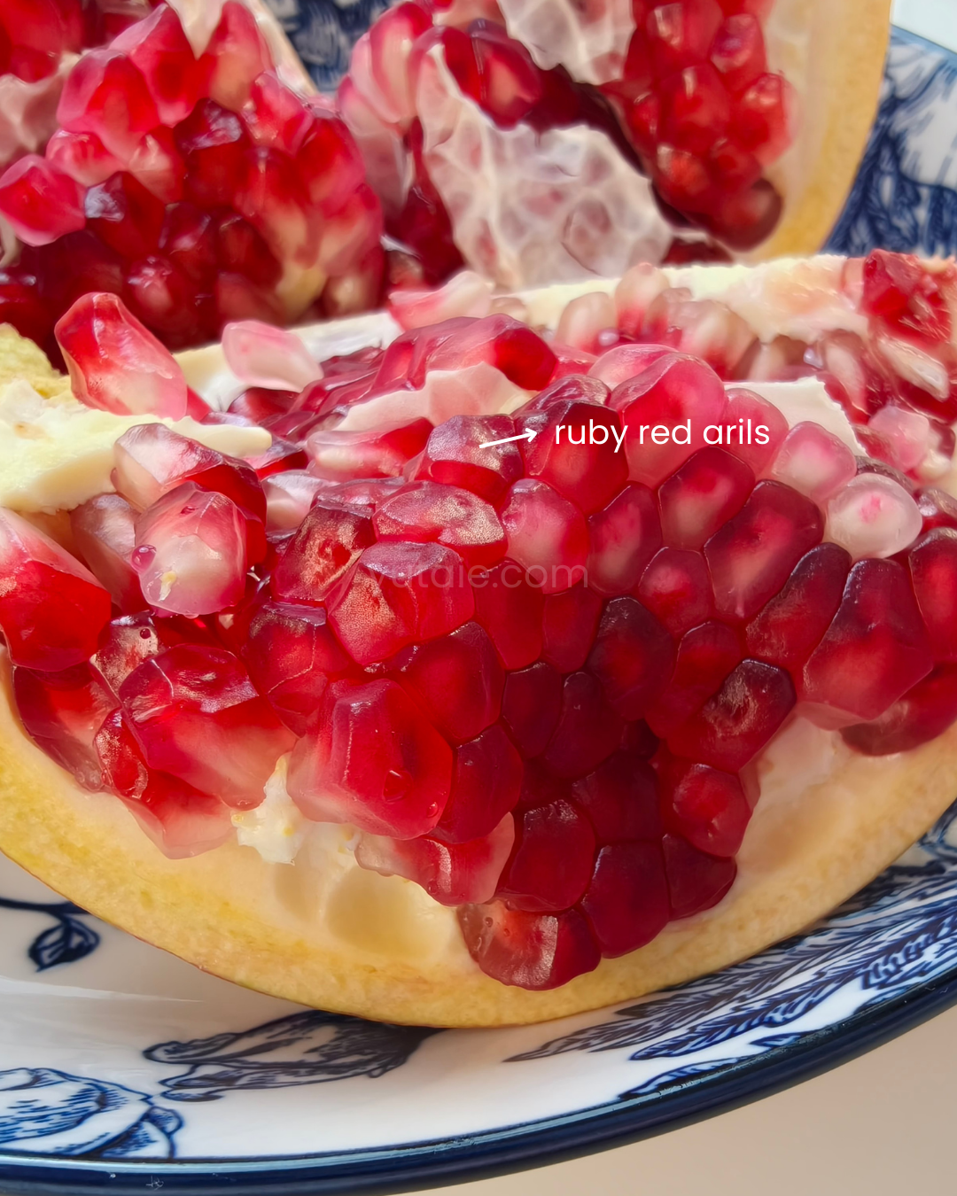 Tunisian soft seeds pomegranate, Yu Taie, with red ruby arils, soft seeds and very juicy.