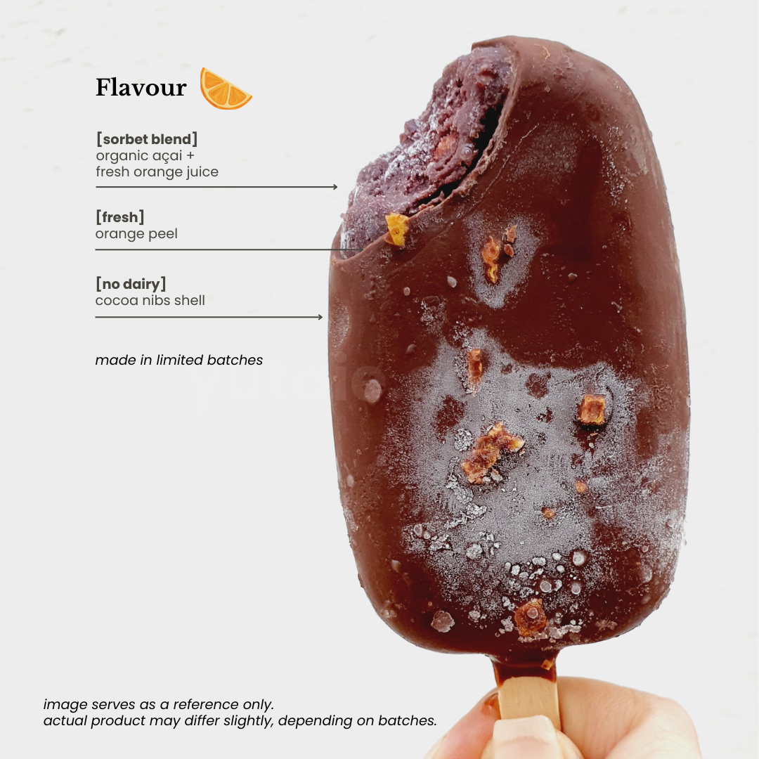 Organic Acai Popsicles coated with Cocoa Nibs, 100gm