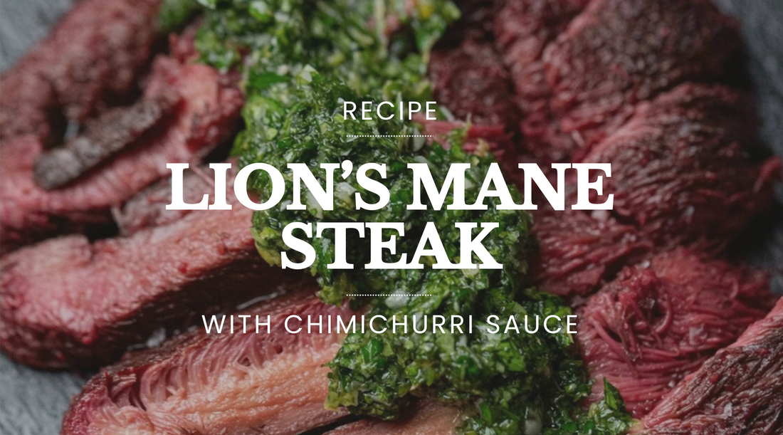 Recipe for Lion's Mane steak with chimichurri sauce for vegans